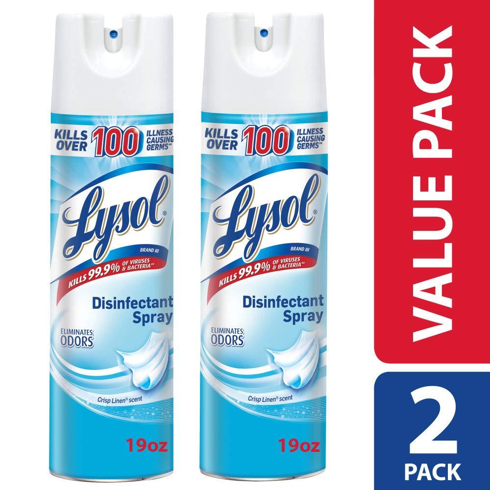 Lysol Lysol Disinfectant Spray, Crisp Linen, 38oz (2X19oz)