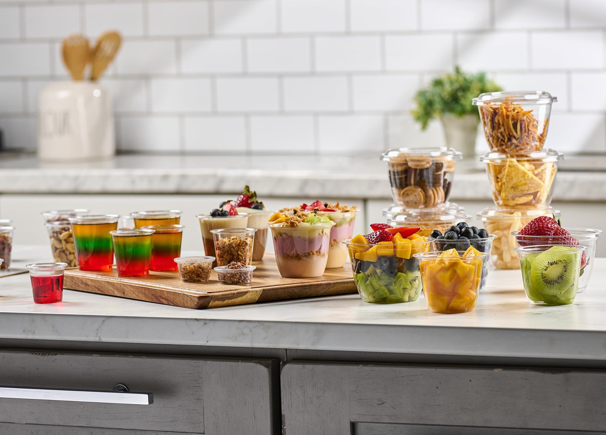 PATCHKE PATCHKE [2 OZ - 600 Pack] Plastic Shot Glasses Disposable mini Jello Shot Party Tumblers For Condiments samples (bulk Pack - 600 Cups)