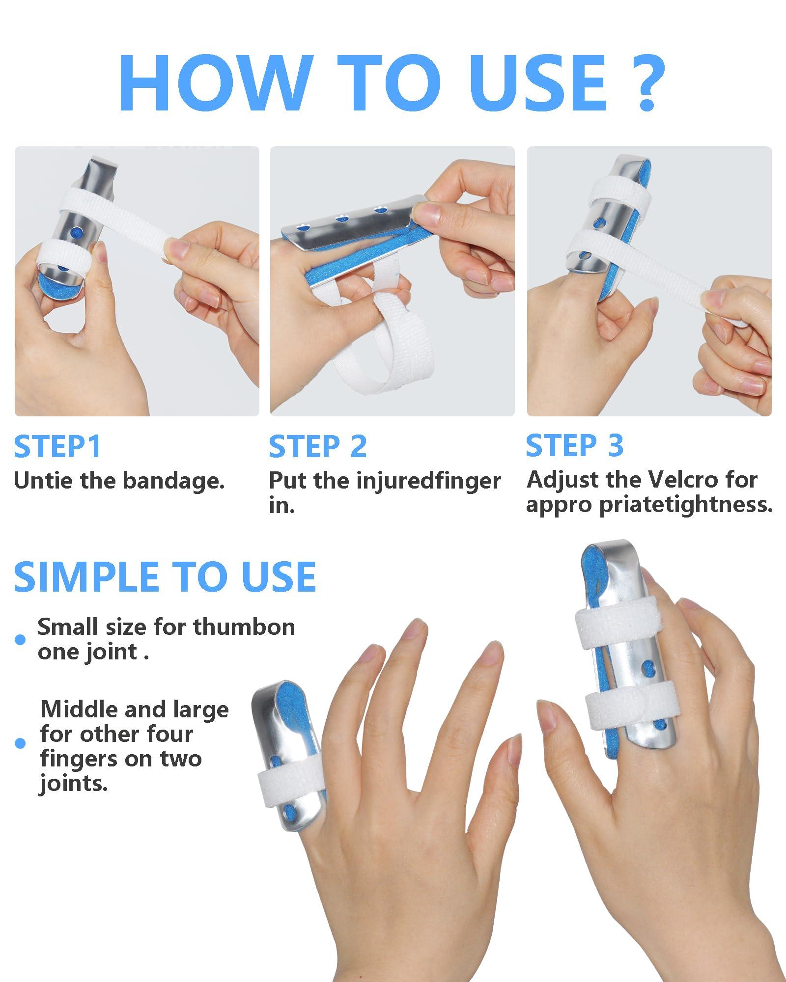 TAROYQASUL TAROYQASUL Kids Finger Splint, 6 Pcs finger splints for broken finger pinky Support kids finger splint small Braces Arthritis Knuckle Care