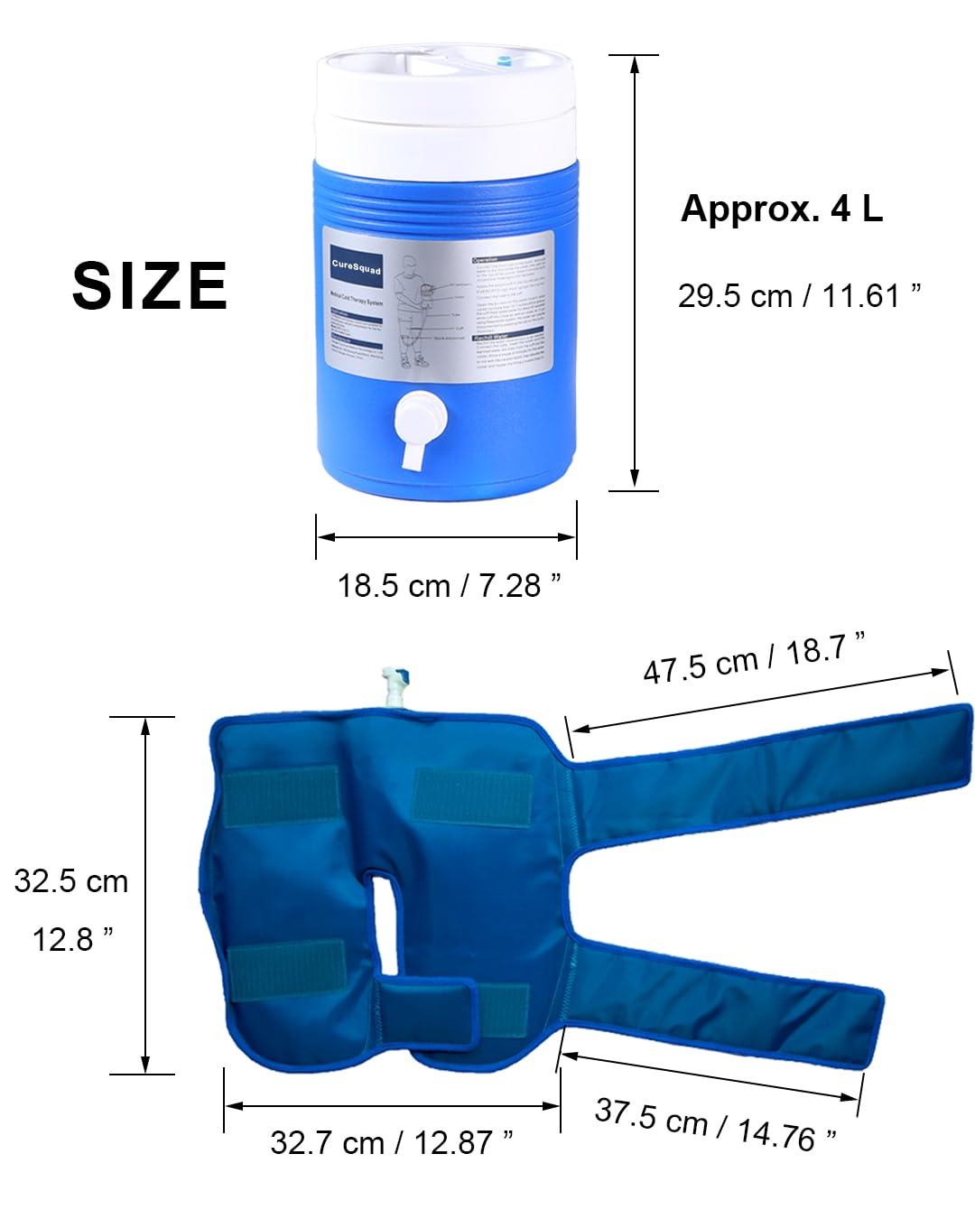 CureSquad CureSquad Ice Machine for Knee After Surgery, Cold Therapy Machine for Knee Replacement, Strong Cryotherapy Pain Relief Treatment for Post-Surgery Care, ACL, MCL, Swelling, Sprains, and Other Injuries