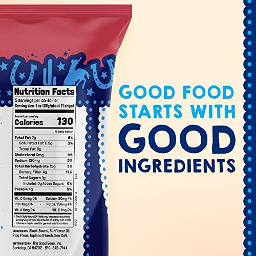 Beanitos Beanitos Black Bean Chips - Original Sea Salt - (6 Pack) 5 oz Bag - Black Bean Tortilla Chips - Vegan Snack with Good Source of Plant Protein and Fiber