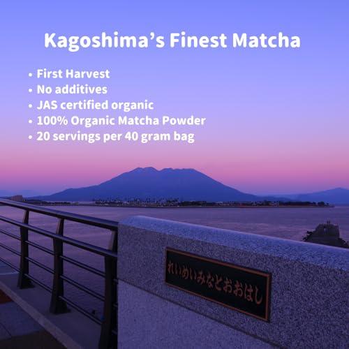 all day i eat like a shark Kagoshima\'s Finest Organic Ceremonial Matcha - JAS Certified, Non-GMO, No-additives, Authentic Japanese Origin, 100% Pure Premium matcha powder, 10 gram travel size bag (10 gram travel size bag)