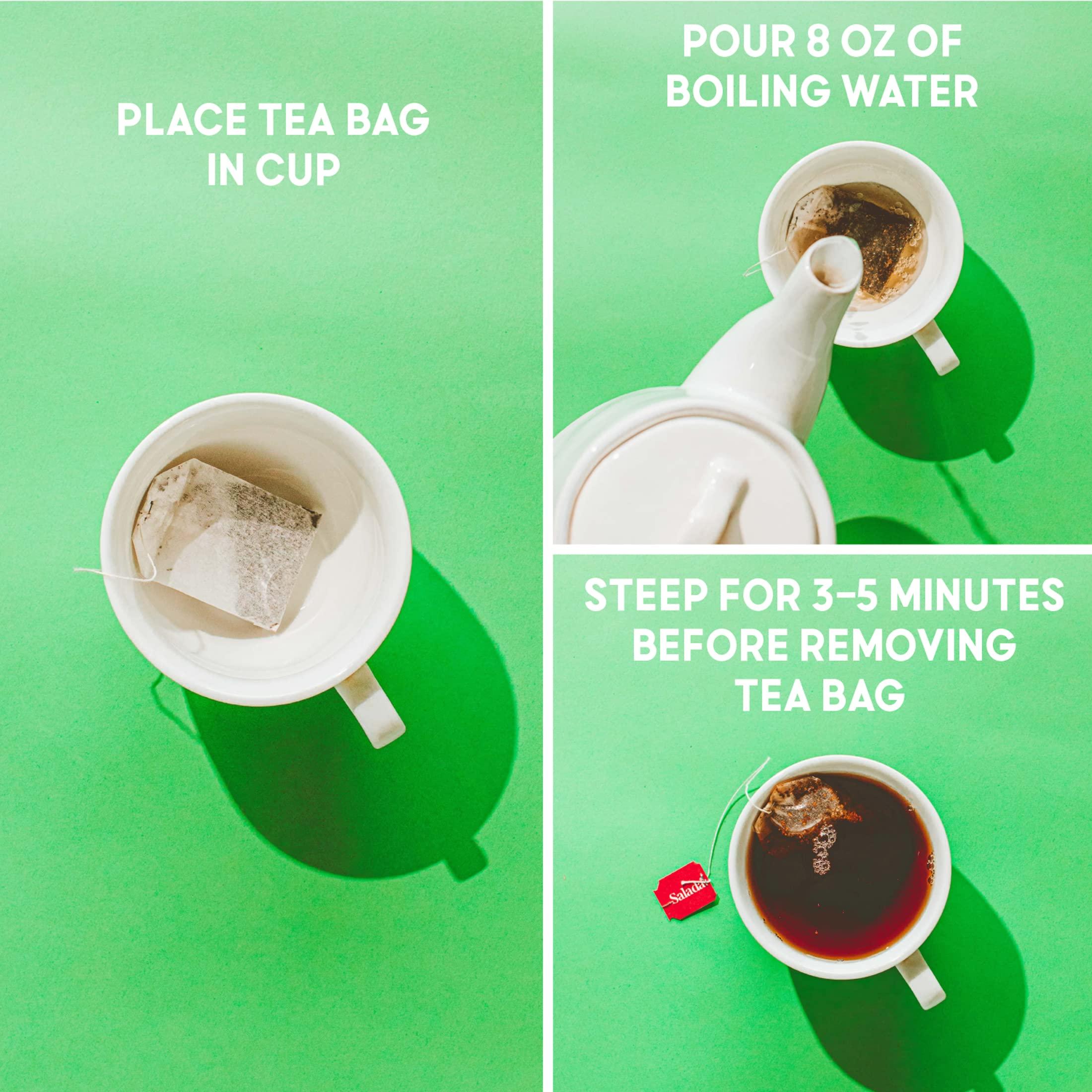 Salada Salada Black Tea Blended Bold Strong Black Tea with 100 Tea Bags Per Box (Pack of 6) Contains Caffeine Brew Hot Naturally Flavored Rich in Antioxidants Original Blend Tea