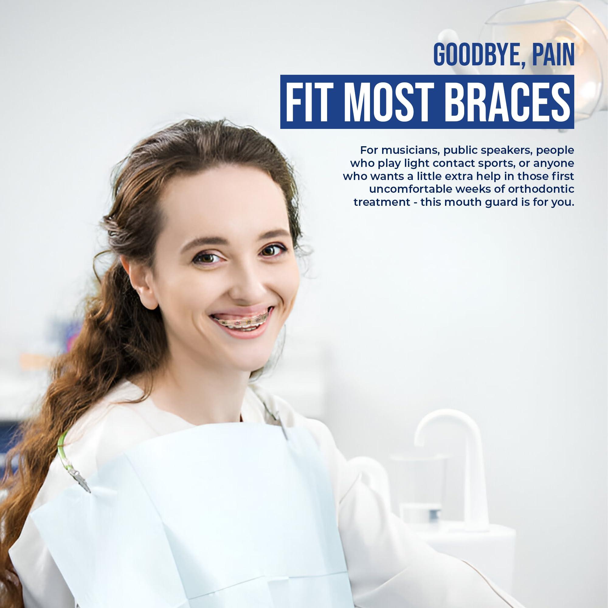 ELEMENT Comfort Cover Braces Guard/Lip and Mouth Protector - Snap on Cover Strip for Braces - Orthodontic/Dental Quality (Clear)