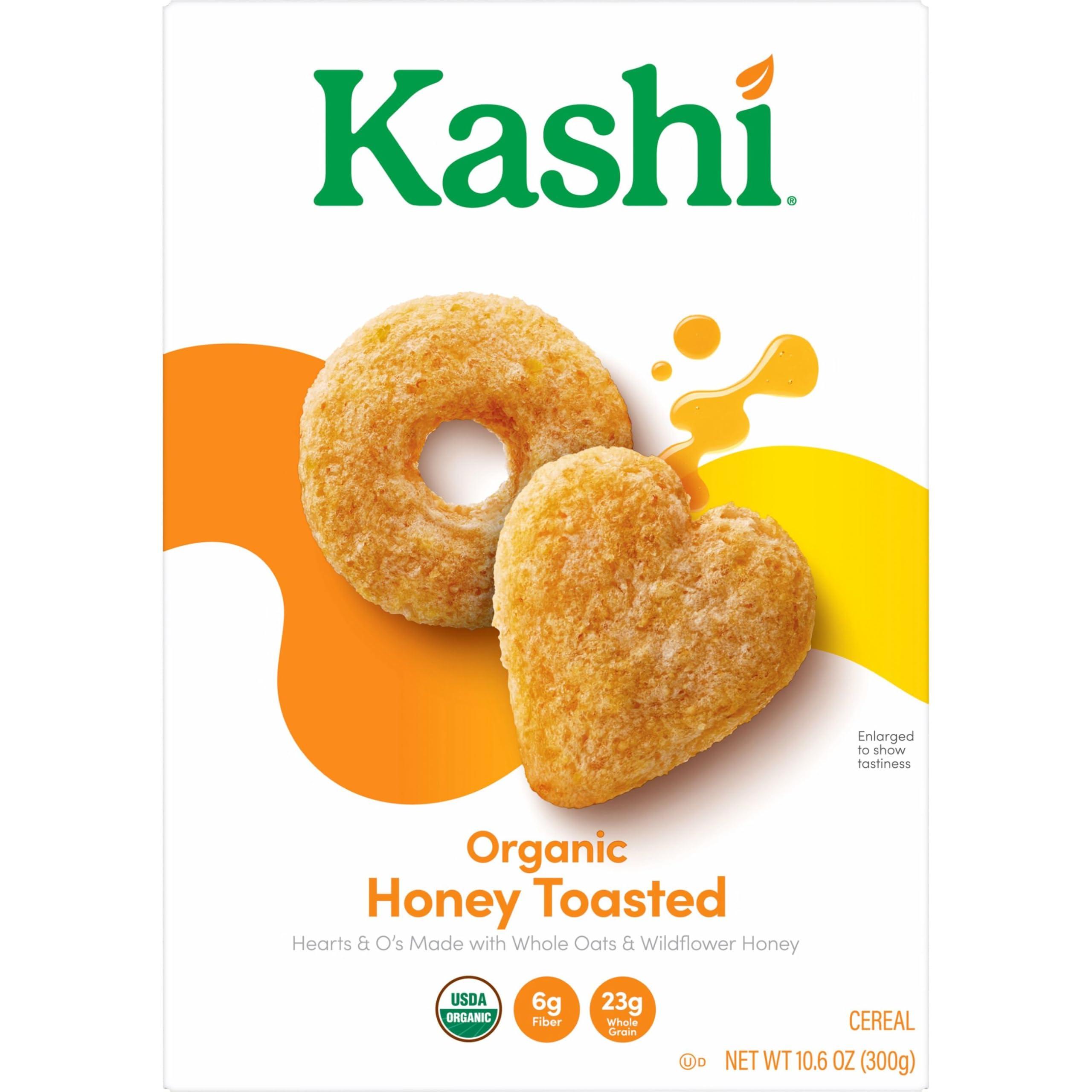 Kashi Kashi Breakfast Cereal, Family Breakfast, Organic Fiber Cereal, Organic Honey Toasted Oat, 10.6oz Box (1 Box)