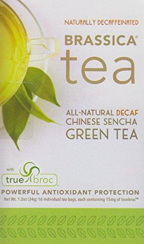 Brassica Tea Brassica Tea Decaf Sencha Green Tea with Truebroc, 6 boxes (96 Total Tea Bags)