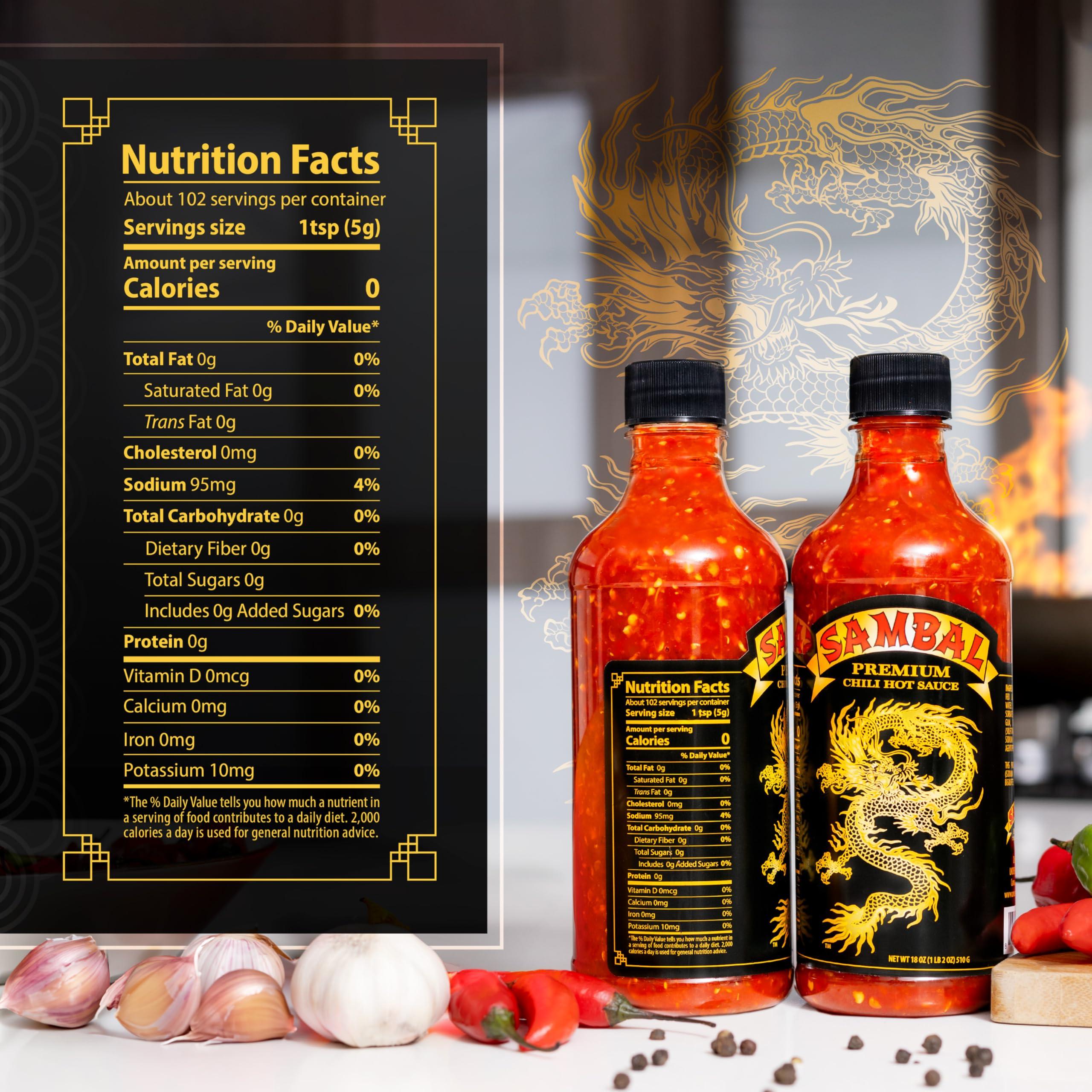 Underwood Ranches Underwood Ranches Limited Edition Dragon Collection Bundle - Sambal, Chili Garlic & Sriracha Flavor, Perfect for Any Dish! - Made from Red Jalapeno Peppers That Started the Sriracha Movement