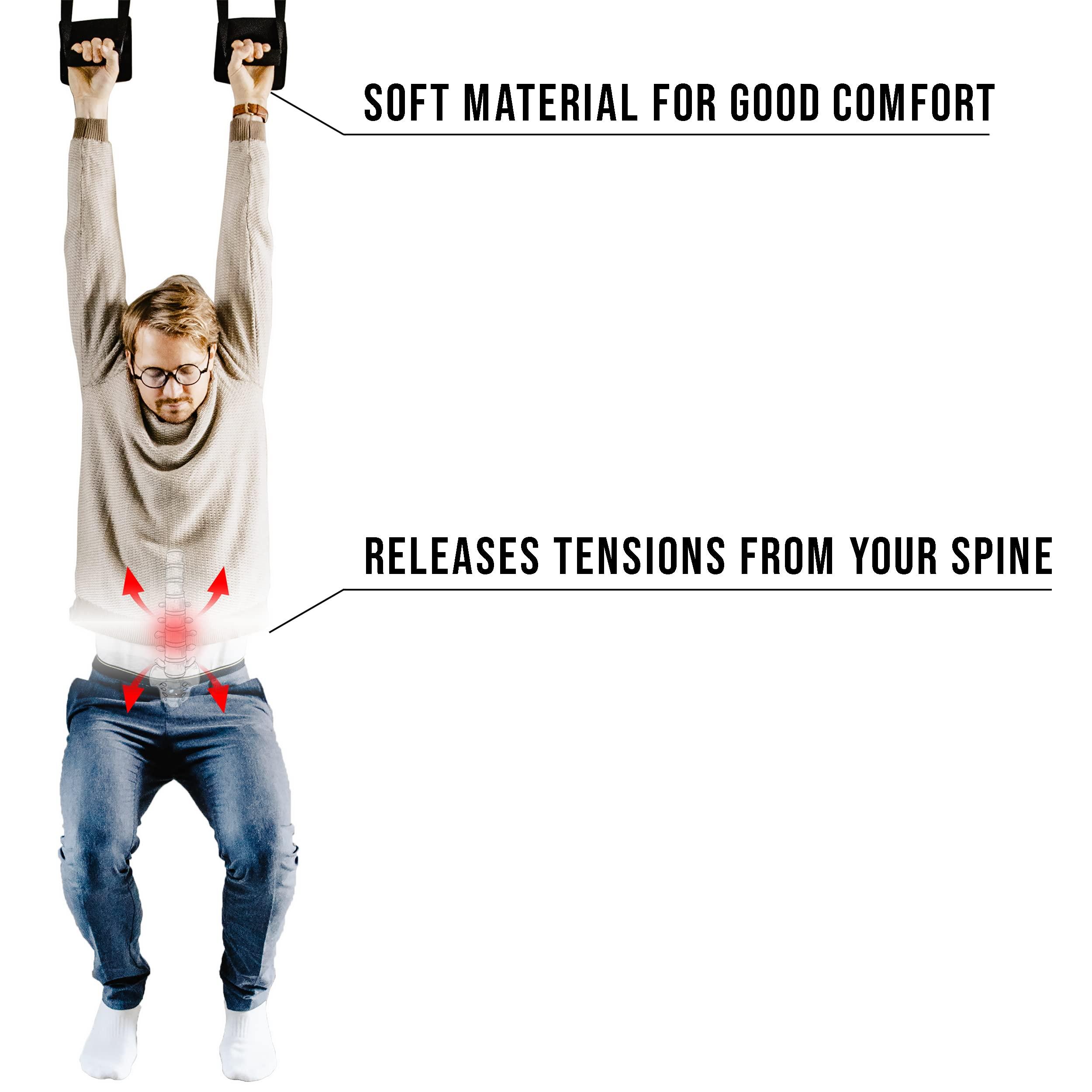 Mieko Mieko Back Stretcher for Lower Back Pain Relief, Portable Back Traction Device for Spinal Decompression of The Lumbar Region