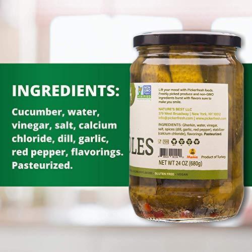 Pickerfresh Pickerfresh Kosher Dill Wholes - Large Whole Pickles - Simple Ingredients - Non-GMO, No Artificial Color & No Preservatives - 24 oz