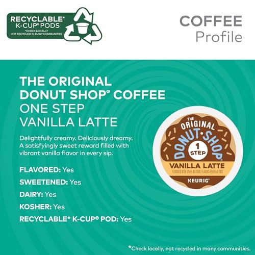 The Original Donut Shop The Original Donut Shop Vanilla Latte, Single Serve Coffee K-Cup Pod, Flavored Coffee, 60 Count (6 Packs of 10)