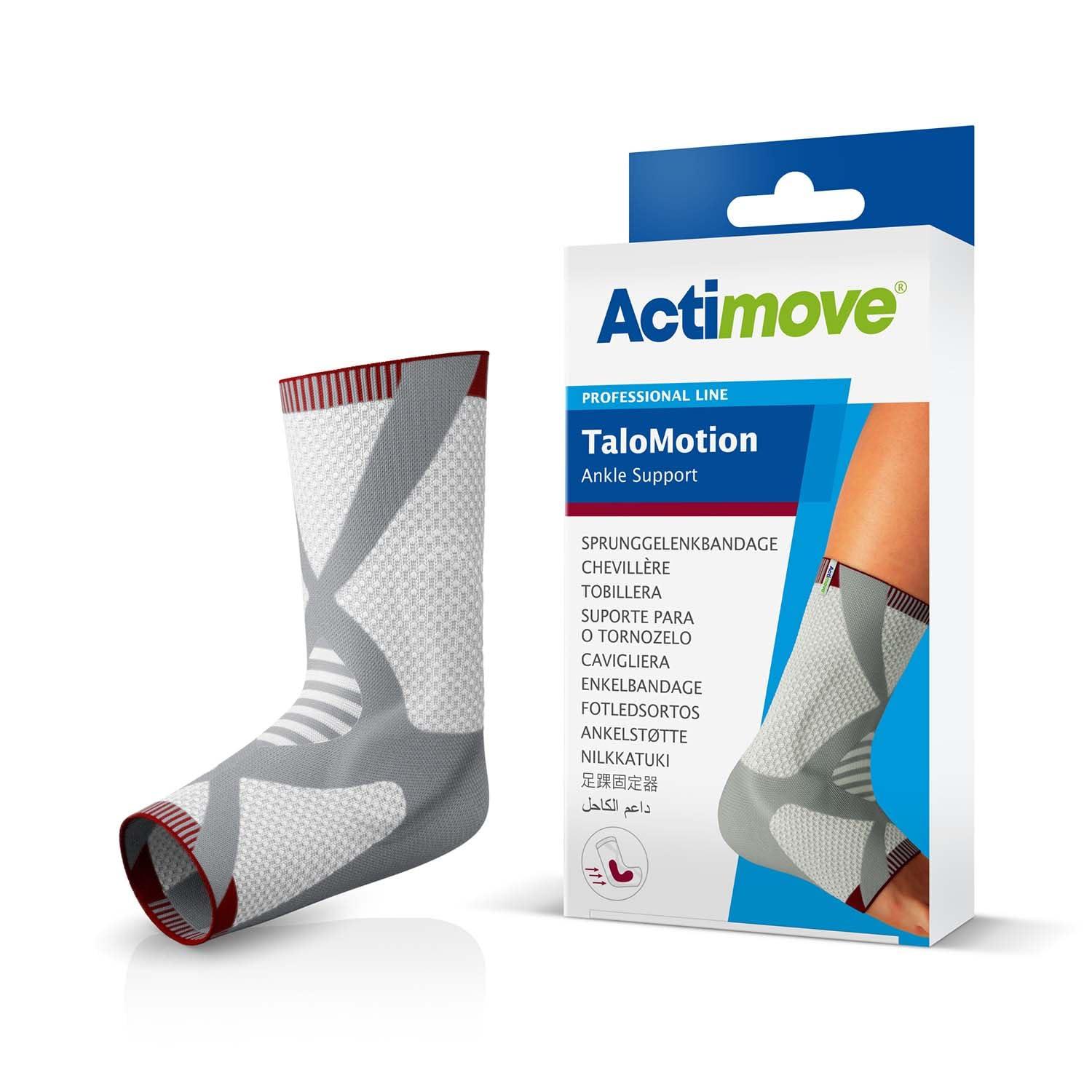 Actimove Actimove Professional TaloMotion Ankle Support | Slip-On Compression Ankle Brace for Sprained Ankle, Achilles Tendonitis, Postoperative Care, & Lateral Ligament Injury | Unisex, White, Right, X-Large