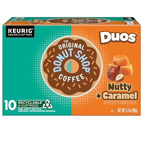 The Original Donut Shop The Original Donut Shop Duos Nutty + Caramel Coffee, Keurig Single Serve K-Cup Pods, Light Roast Coffee, 60 Count, (6 Packs of 10)