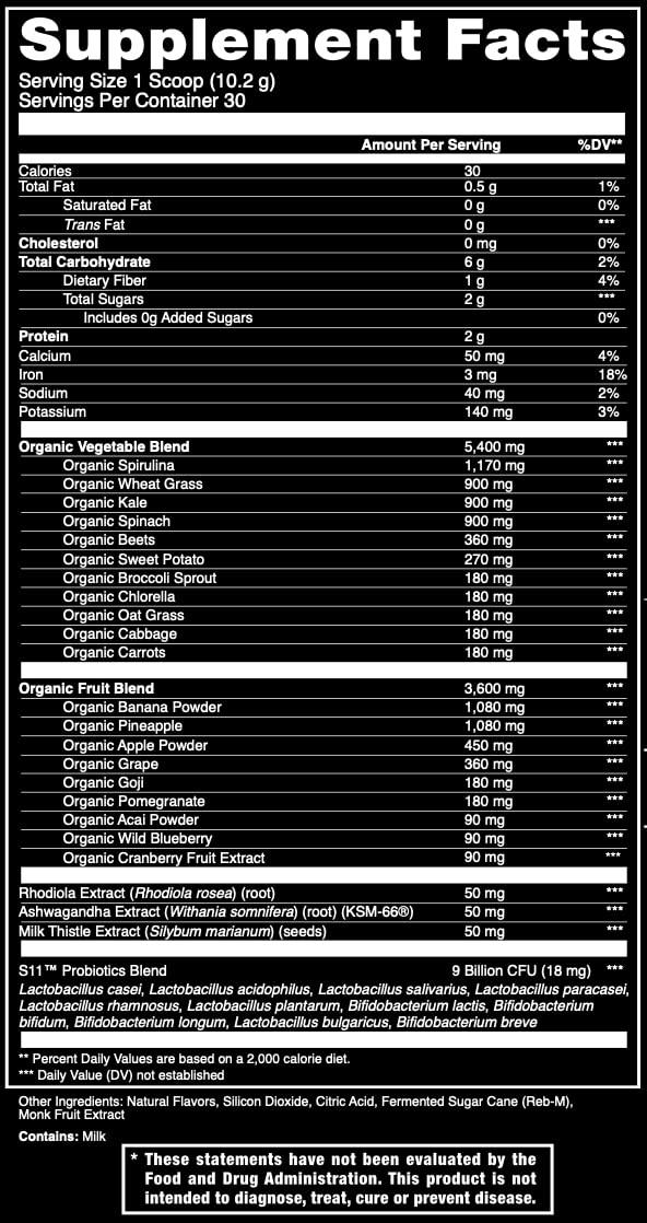 Jocko Fuel Jocko Fuel Greens Powder Bundle - Greens & Superfood Powder for Healthy Green Juice - Keto Friendly with Spirulina, Chlorella, Digestive Enzymes, & Probiotics - 60 Servings