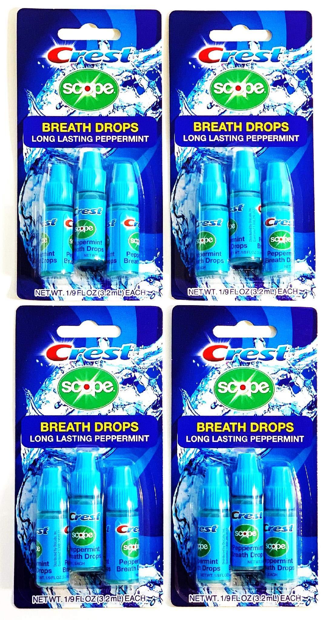 Crest Crest Scope Breath Drops - Long Lasting Peppermint Liquid Breath Fresheners 12 Count