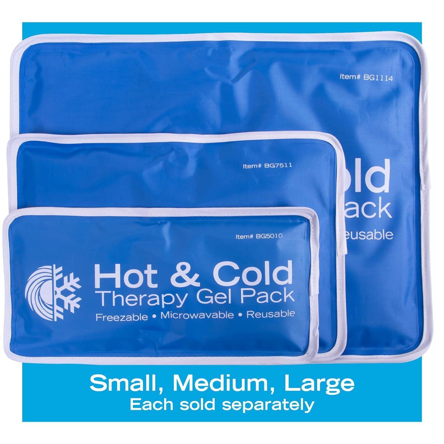 Roscoe Medical Roscoe Medical Gel Ice Packs Reusable and Cold Packs for Injuries Reusable, Shoulder Ice Pack, Knee Ice Pack, Hot and Cold Pack, Ice Pack for Back, 5 x 10 Inches, Small Ice Pack