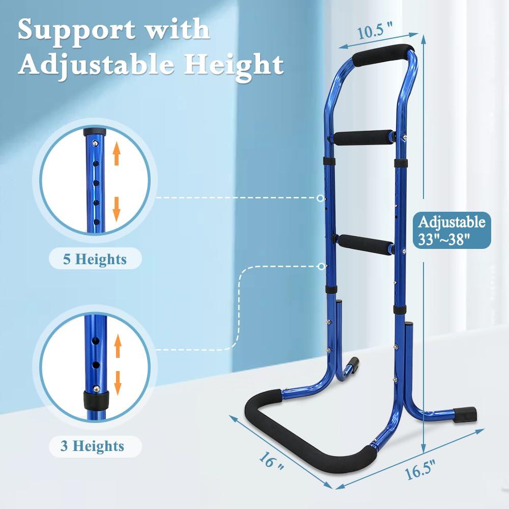 KAVIL Stand Assist Aid For Elderly Chair Lift Devices For Seniors Standing Supports Couch Rails Sit To Stand Lift Adults Walking Assistance Portable Patient Mobility Aids For Sofa, Recliner Chair (Blue)