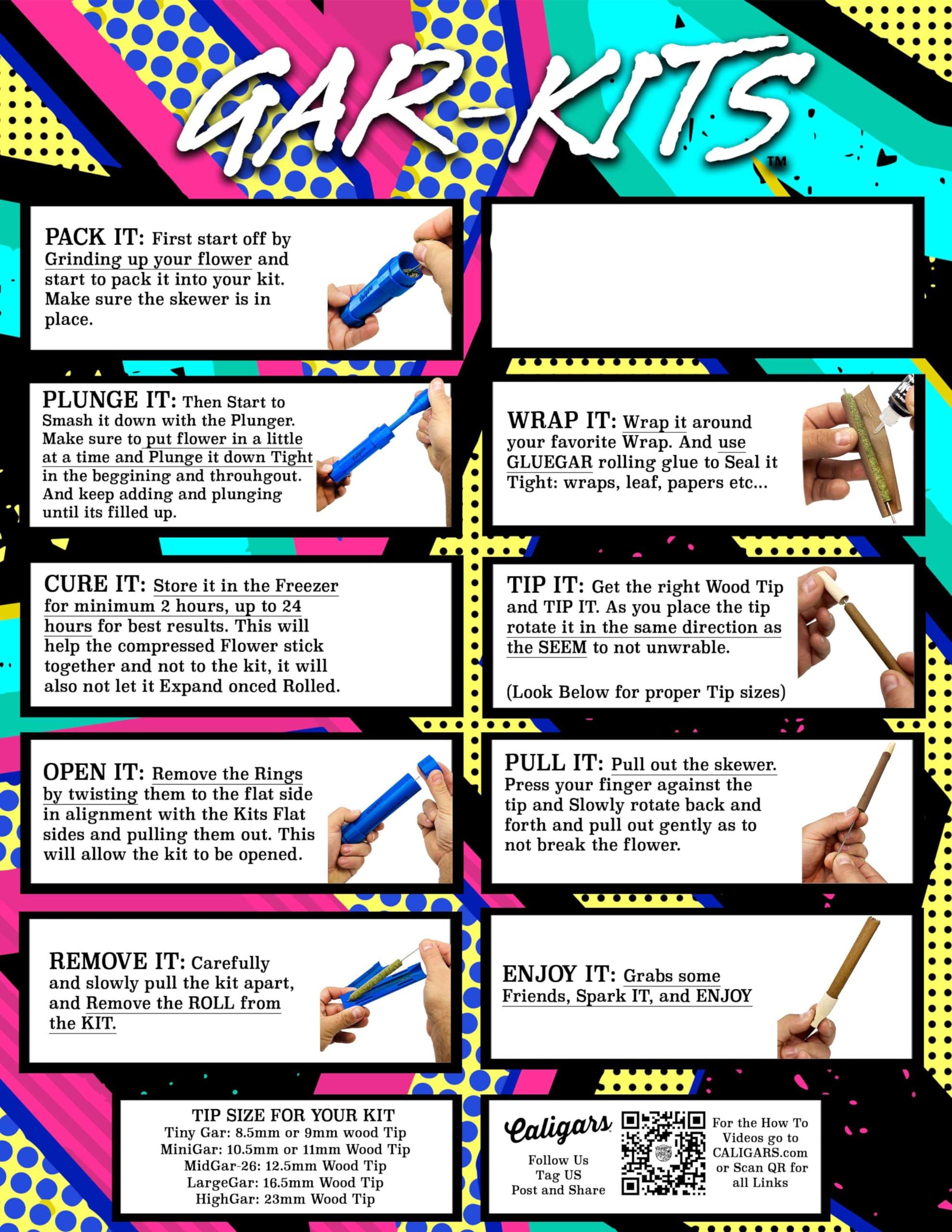 Caligars Garkits V2- Cannagar Kits (Cannagar Tools, Cannagar Accessories) (Black, MiniGar-4g)