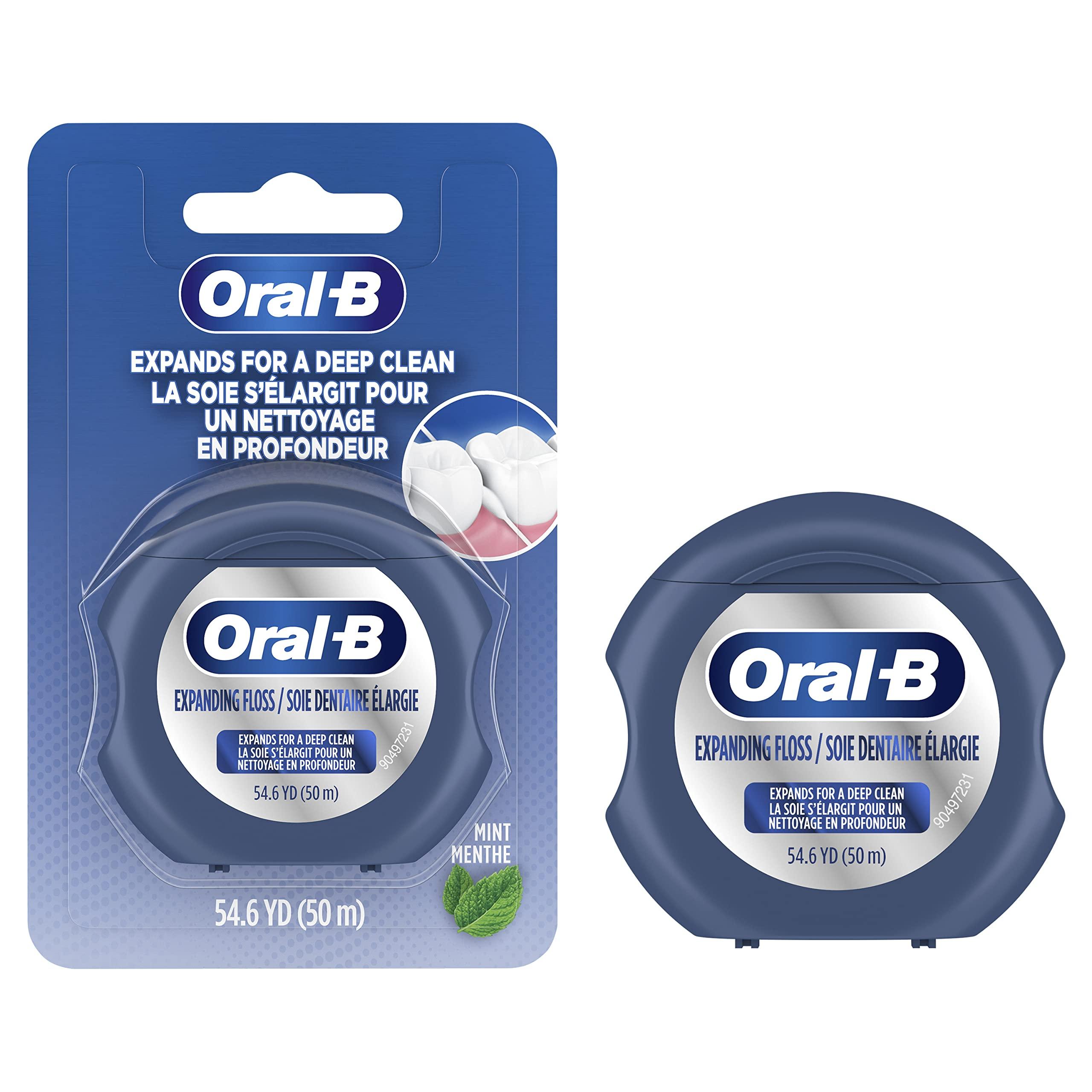 Oral-B Oral-B Expandable Dental Floss, Mint, Expands for A Deep Clean, 6 Pack (50M)