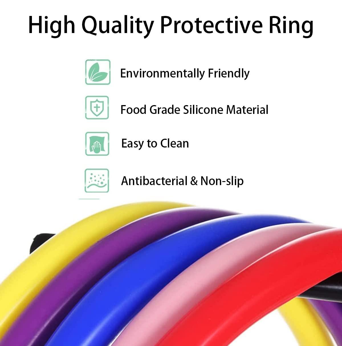 Broutery Broutery Wheelchair Push Rim Covers, 24inch Non-Slip Grips, 1 Pair Silicone Hand Cover, Rear Wheel Grips Accessories, Pink