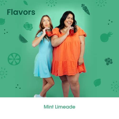 MIXHERS MIXHERS Hergreens - Greens & Veggie Powder - Made from Whole Foods - with Digestive Enzymes & Kale - Nutrition Designed for Women - Support Heart & Liver - 15 Drink Packets - Mint Lemonade