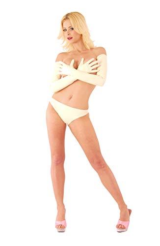 Latexa Premium Latex Long Gloves (Opera Length) Fetish - White (Large - Washed & Shined)