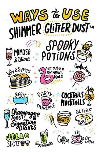 Signature Drink Lab Edible Glitter for Drinks • Shiny Glitter, Shimmer Beverage Dust for Cocktails, Beer, Wine and More - Pearl Series Blue - 5 Gram Pot with Spout