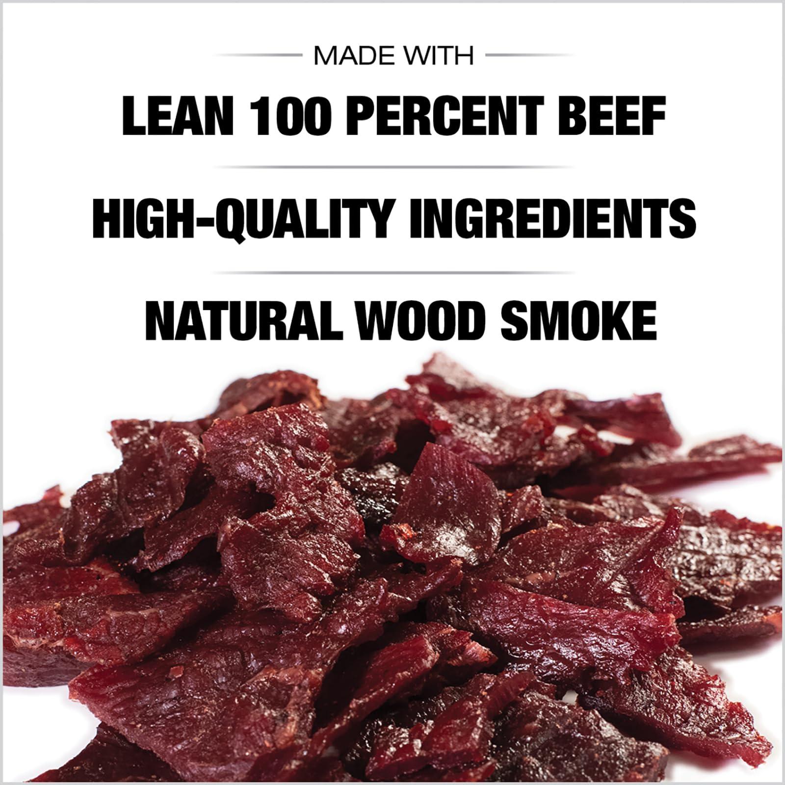 Old Trapper Old Trapper Beef Jerky, Old-Fashioned 10-Ounce Bag, Tender Meat Snacks for Lunches or Between Meals, 11 Grams of Protein, Zero Grams of Fat, and 70 Calories per Ounce (Pack of One)