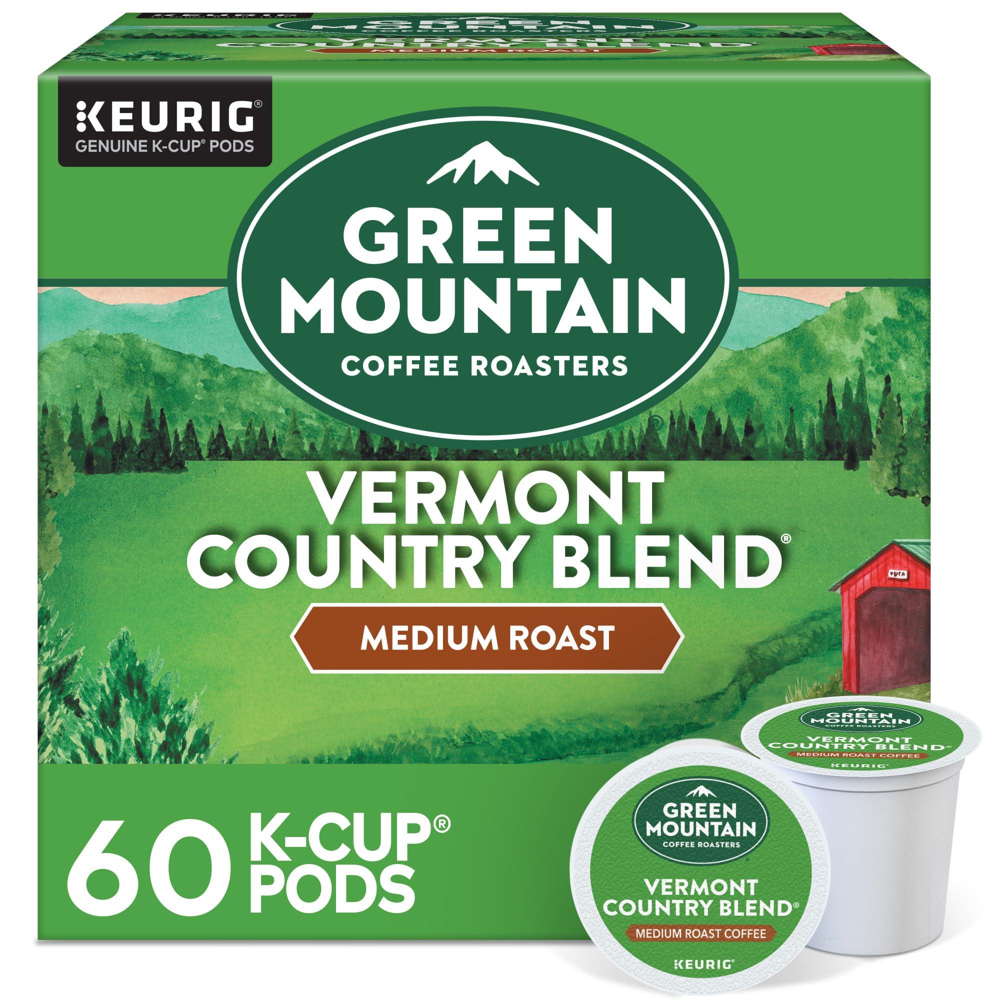 Green Mountain Coffee Roasters Green Mountain Coffee Roasters Vermont Country Blend Keurig Single-Serve K-Cup Pods, Medium Roast Coffee, 60 Count (6 Packs of 10)
