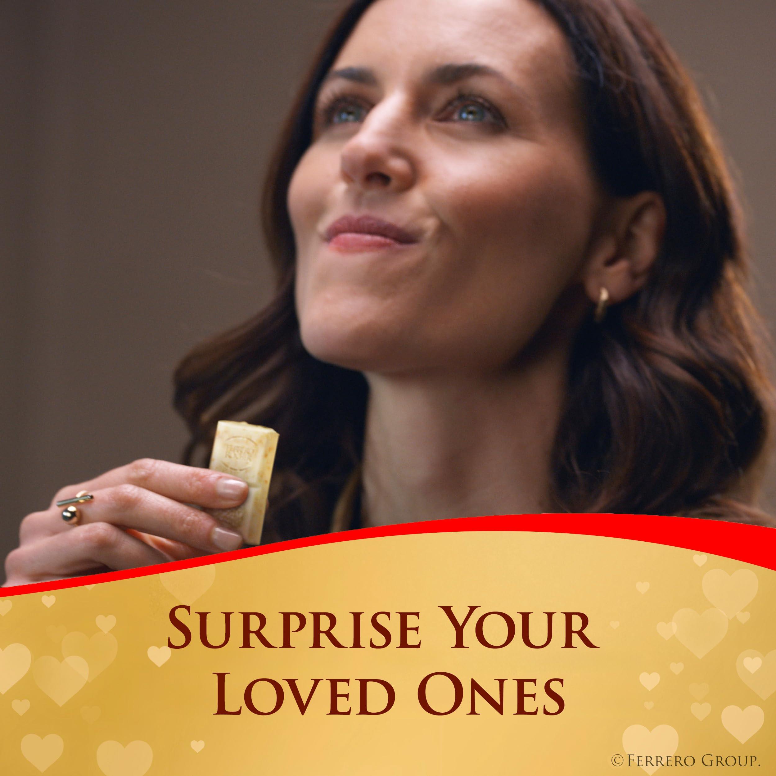 Ferrero Rocher FERRERO ROCHER White Chocolate Tablet with Hazelnut Filling, Creamy & Crunchy Texture, 3.1oz / 90g, Pack of 8 Perfect for Sharing with Family and Friends