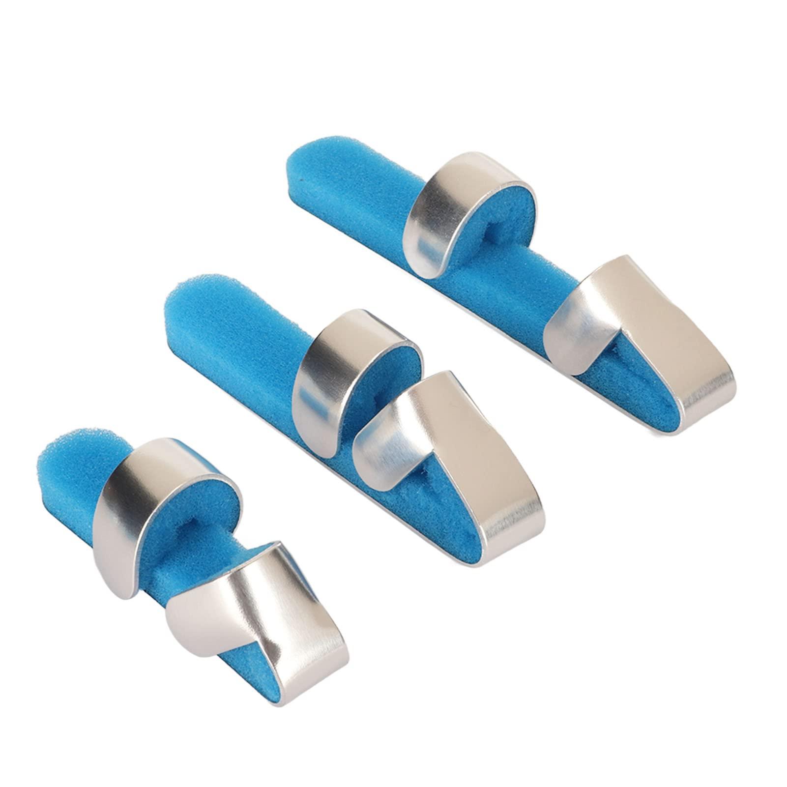 Srliya 3pcs Aluminum Finger Splint, Metal Finger Support Brace for Broken Fingers Straightening Arthritis