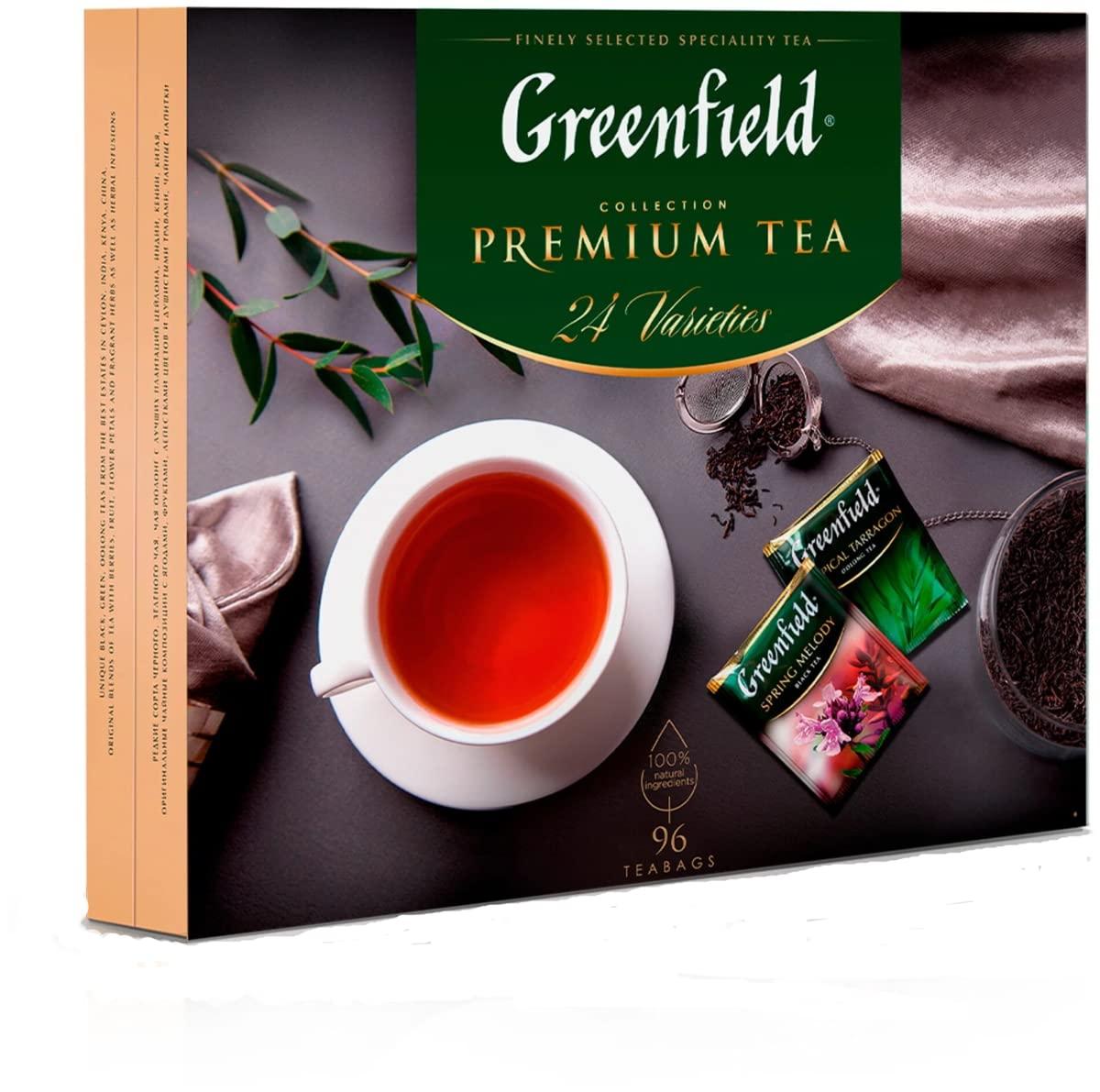 Greenfield Greenfield Tea Collection, 24 Varieties in bags, 96 count - Gift Set Box