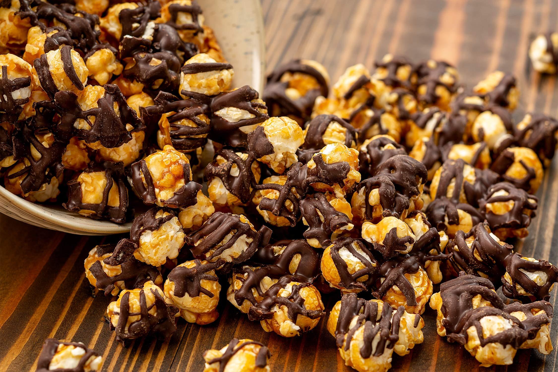 GiftTree Encore Gourmet Gift Basket: Elevate the Moment with White Chocolate Lindor Truffles, Everything Bagel Cashews, Cranberry Crunch Mix, Bear Snack Mix, and Chocolate Drizzled Caramel Popcorn.
