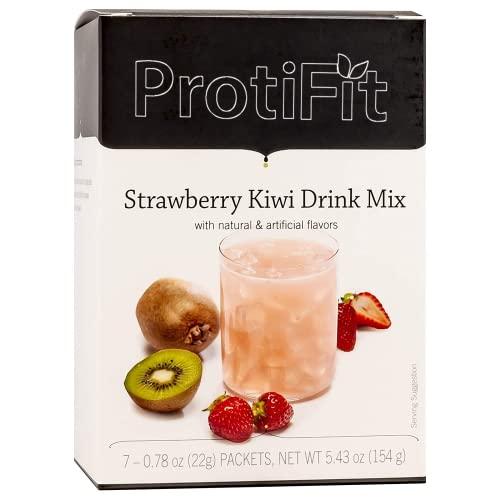 ProtiFit ProtiFit - High Protein Fruit Flavored Powder Drink Mix, 15g Protein, Low Calorie, Sugar Free, Ideal Protein Compatible, 7 Servings Per Box (Strawberry Kiwi)