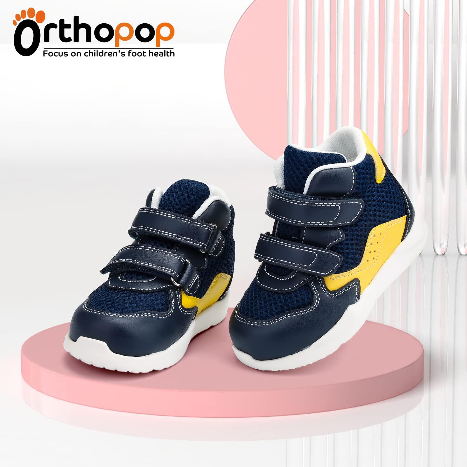Orthopop Orthopedic Shoes for Toddlers and Kids,Sneakers with Arch and Ankle Support,Correcting Children Foot Problems Such As Flat Feet and Foot Valgus/varus Blue