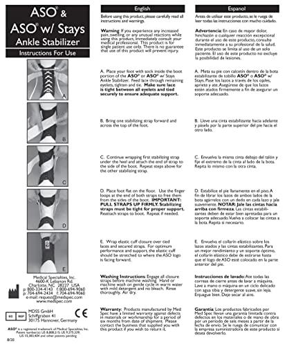 Med Spec Med Spec ASO Ankle Stabilizer, White, X-Small