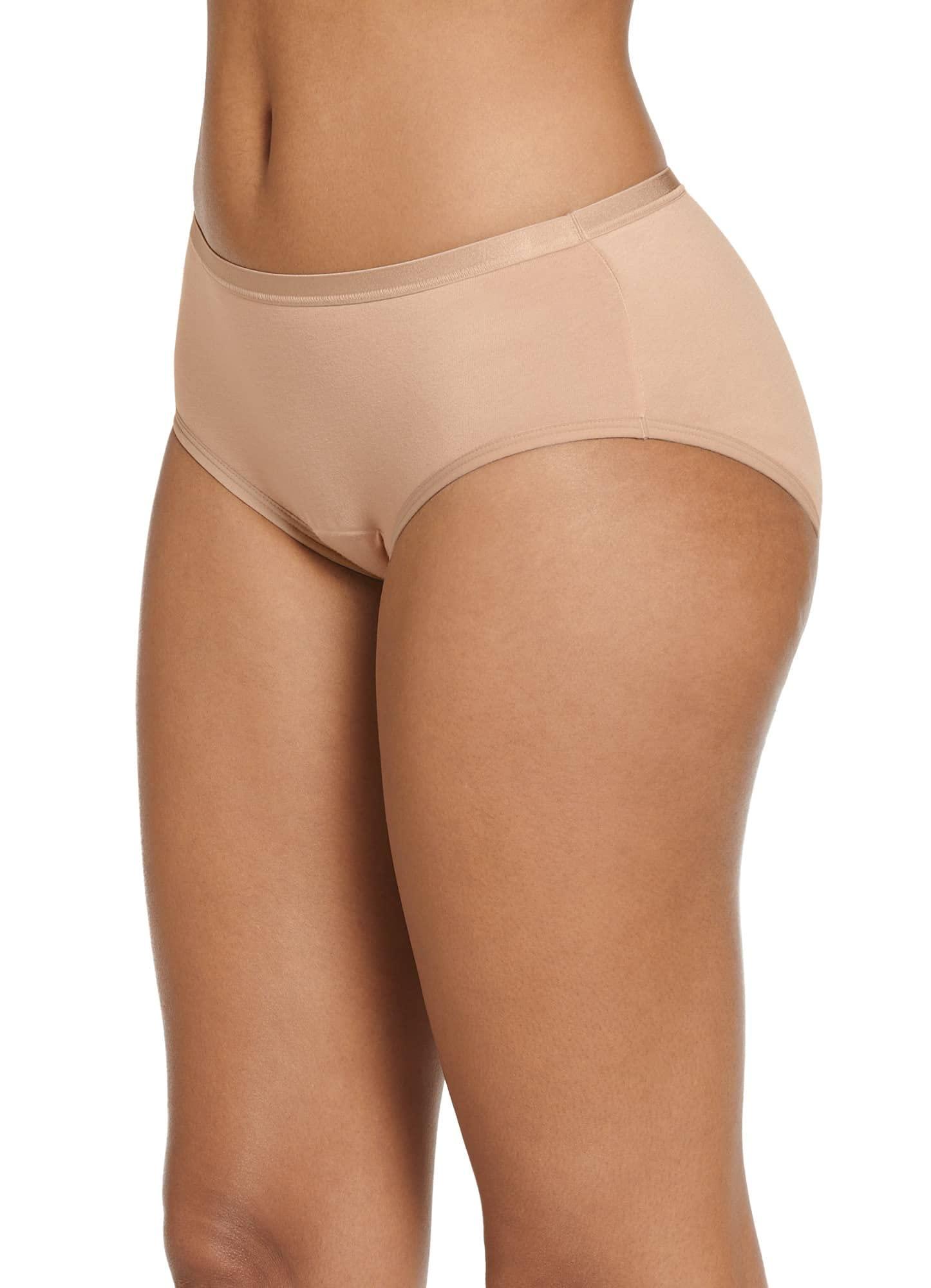 Jockey Jockey Women\'s Underwear Worry Free Cotton Stretch Heavy Absorbency Full Coverage Hipster, Light, XL