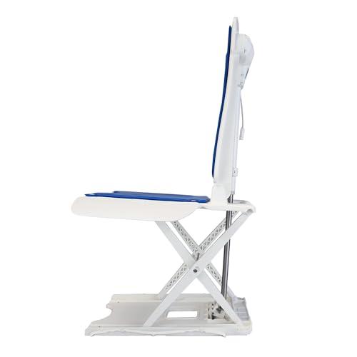 Mobile Stairlift.com Mobile Patientlift Bridge Bath Lift Chair- Electric Powered Whisper Quiet Adaptive Medical Bathroom Shower Chair for Bathtubs and Bathing Bench Aid for Seniors, Disabled and Elderly