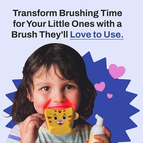 autobrush autobrush Kids U Shaped Electric Toothbrush, ADA Accepted, Sonic Pro with Unique 360 Nylon Bristles 3 Cleaning Modes,Whitening LED-Lights,Plays Music (Double-Sided),Ages 9-12, Lion