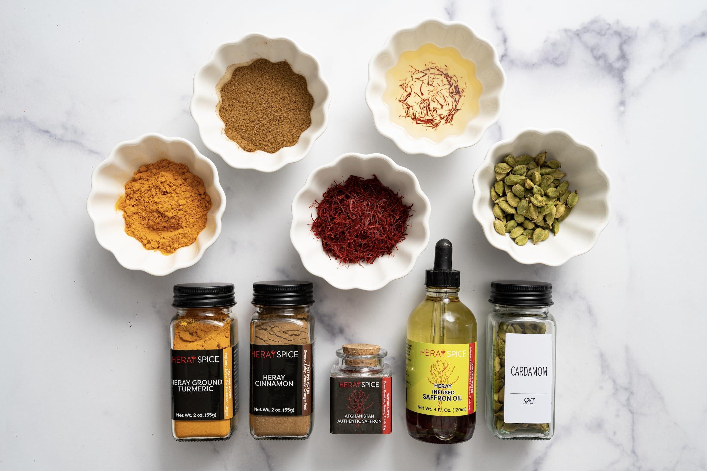 Heray Spice 4 Grams Afghanistan Saffron Threads, Coming from Herat Province, Rich and Aromatic Saffron, Premium Grade A, All Red