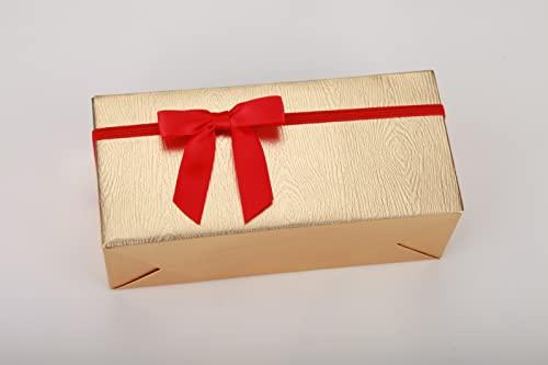 Meseey Meseey 50pcs 3 Inch Stretch Elastic Loops with Pre-Tied Red Ribbon Bows for Gift Wrapping,Baby Showers, Weddings, Christmas Boxes (3\", Red)