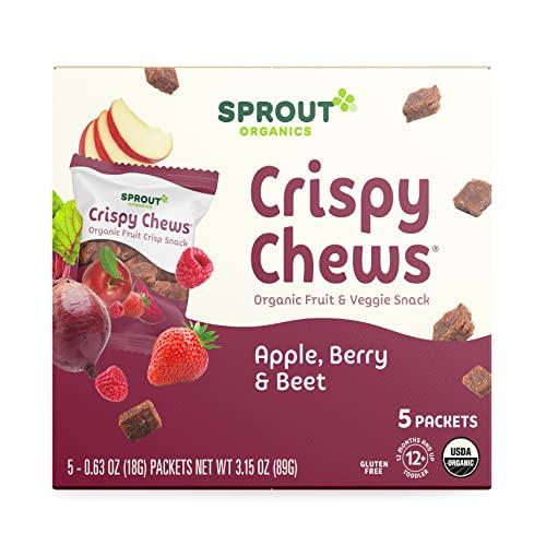 Sprout Sprout Organic Toddler Snacks, Crispy Chews, Red Berry & Beet, 3.15 oz - Pack of 10