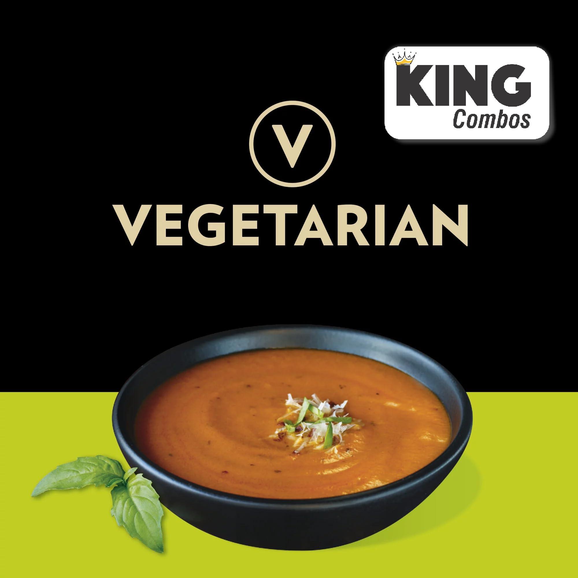KING COMBOS Campbell\'s Slow Kettle Style Tomato & Sweet Basil Bisque, 15.5 oz. Tub + King Combos QR Code pack of (12)