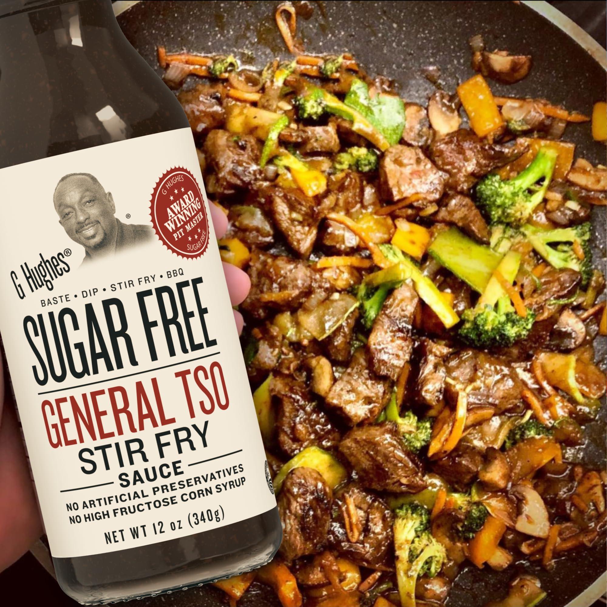 G Hughes G Hughes Sugar Free, General Tso Sauce - Stir Fry Sauce, Gluten Free, No High Fructose, No Artificial Preservatives - 12 Oz (1-Pack)
