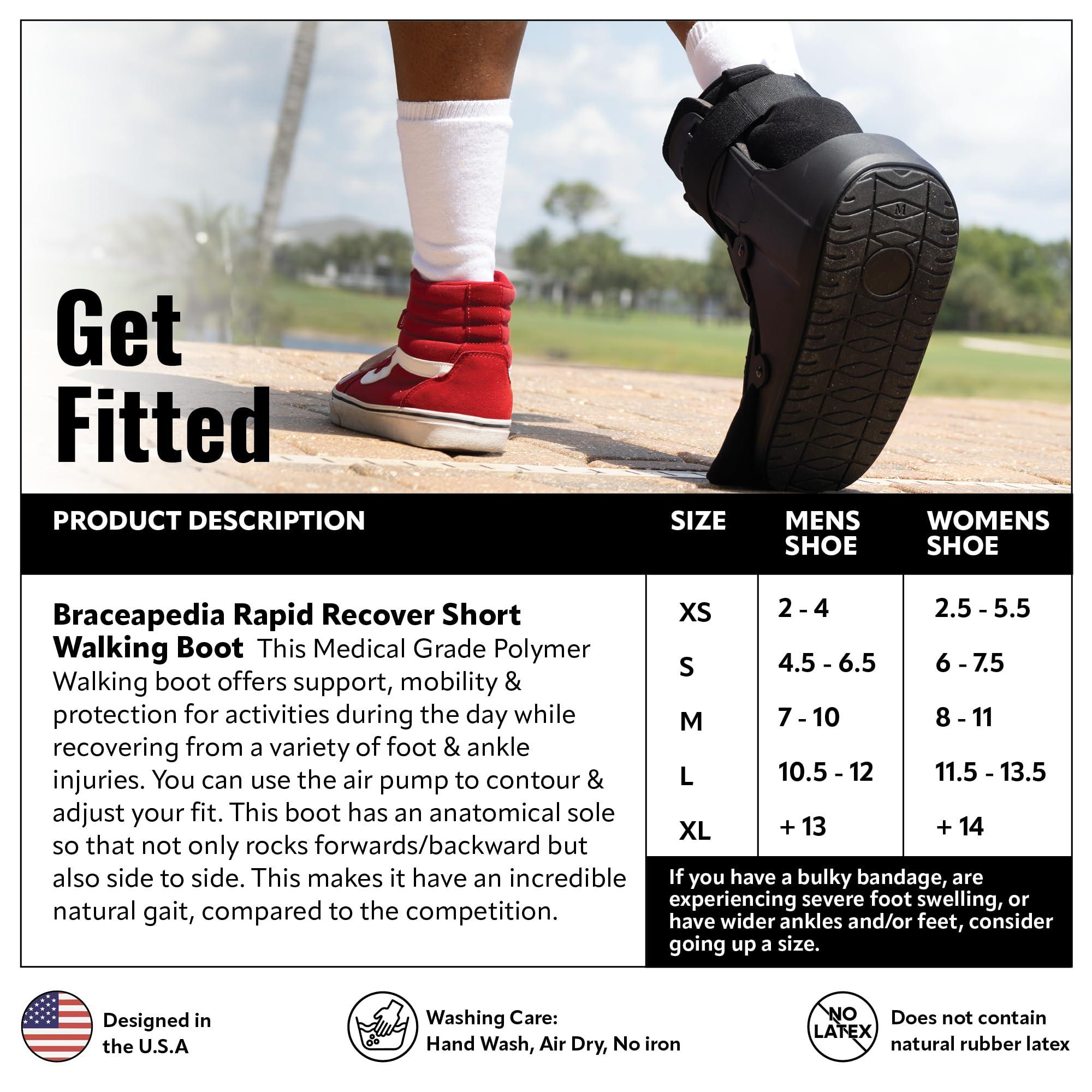 Braceapedia Braceapedia Rapid Recover Short Walking Boot Small Cloud9 Walking Boot Sock Liner Universal