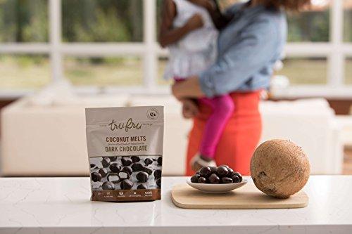 Tru Fru Tru Fru Dark Chocolate Dipped Freeze-Dried Coconut Melts (4.2 oz), 6-Pack Case