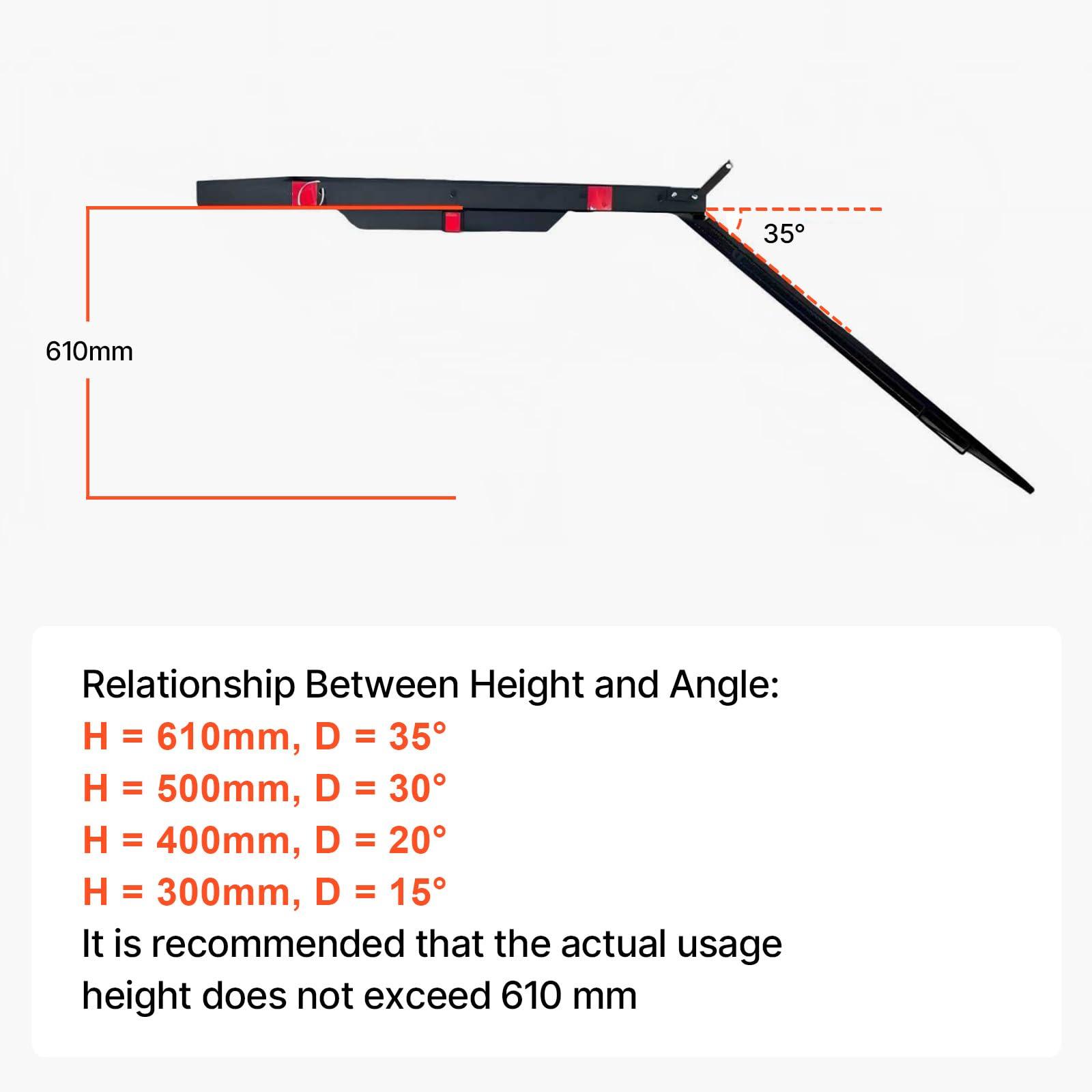 VEVOR VEVOR Hitch Mount Wheelchair Carrier, 500LBS Mobility Scooter Carrier with Folding Ramp, Iron Trailer Hitch Rack Basket with Stabilizer, Straps, Fit 2\" Hitch Receiver for SUV Van Car, 45.3\" x 25.6\"