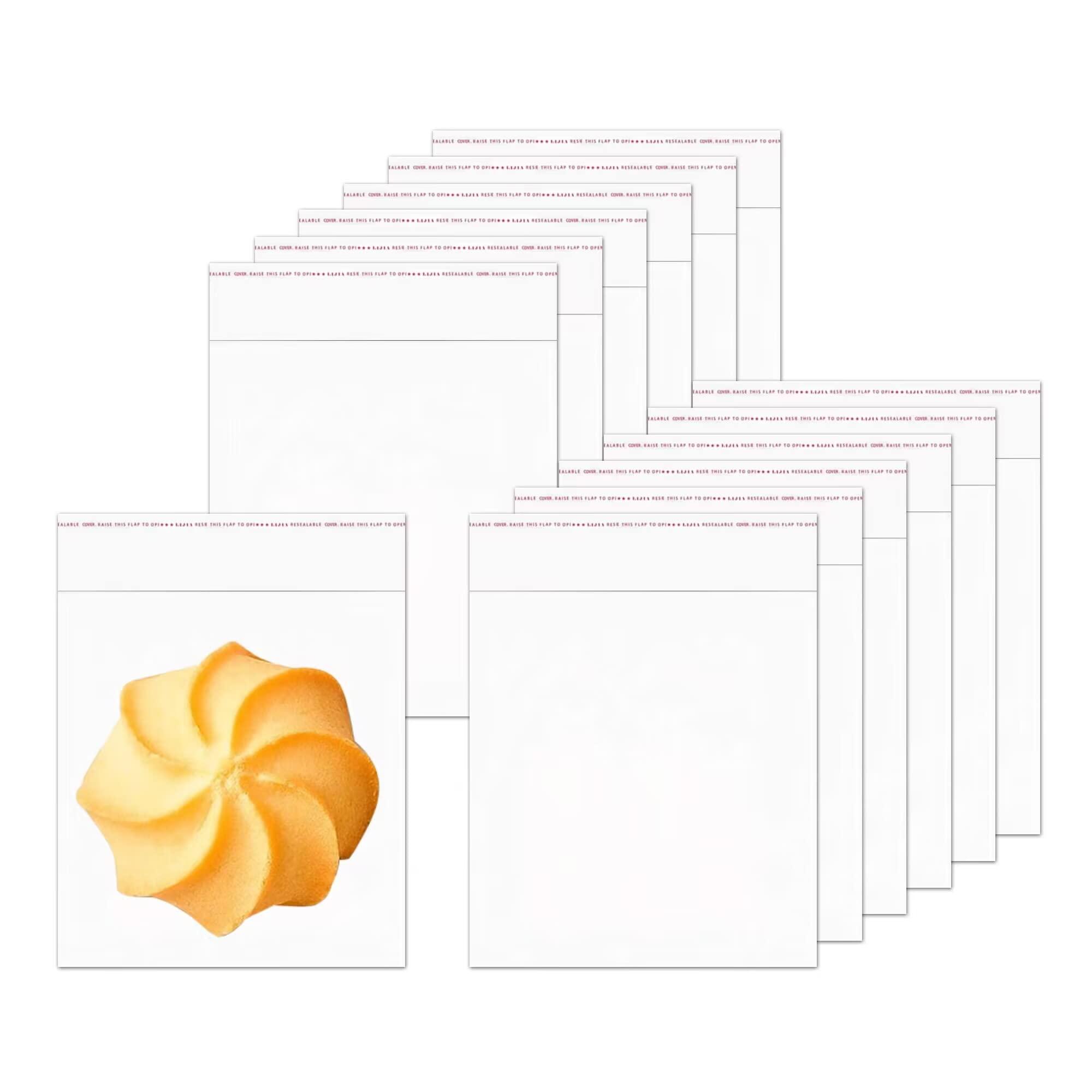 KnR Harmony Square Cello Bags 4x4" 500pcs Resealable Cellophane Bags Self Adhesive Plastic Bags for Cookie Bakery Candy Soap Cards Snacks Food Treat Gift Favor 6 Sizes to Choose from