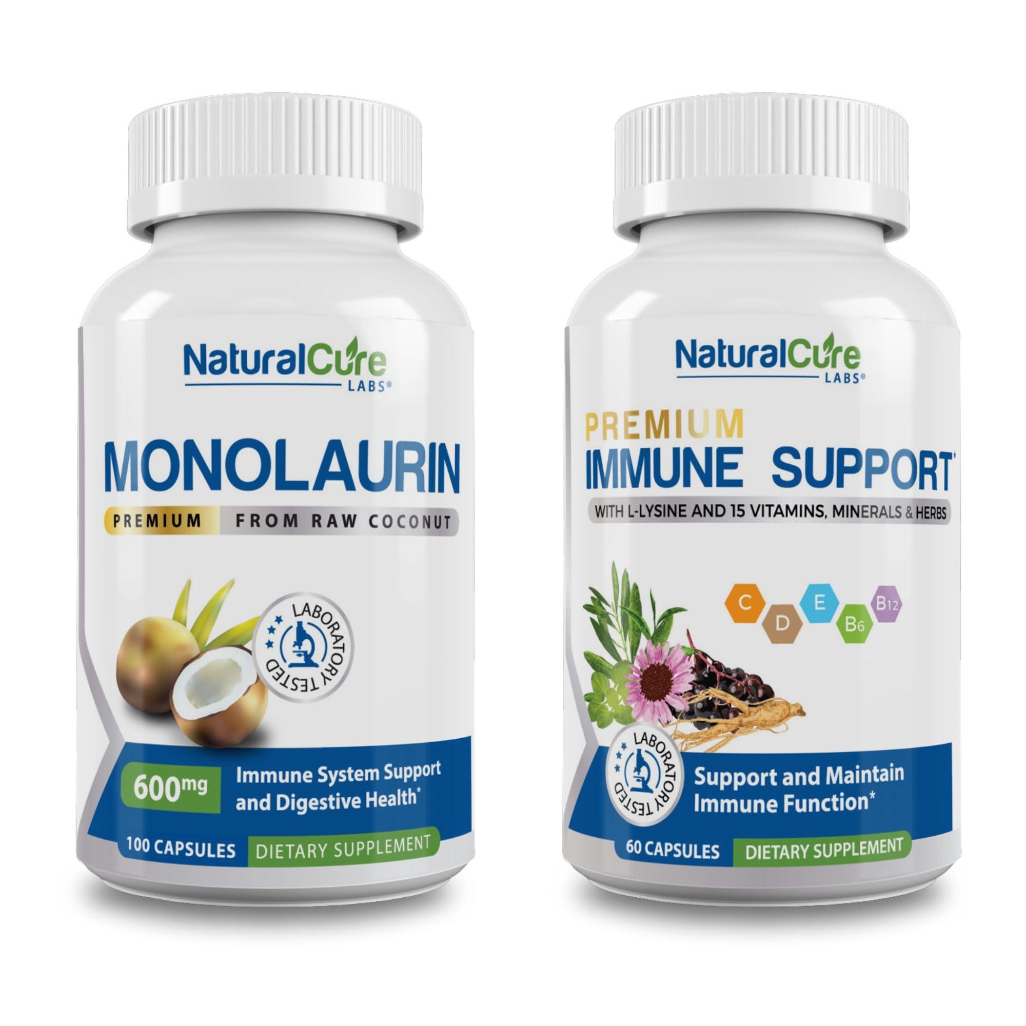 Natural Cure Labs Natural Cure Labs Bundle: Premium Monolaurin 600mg + Immune Support