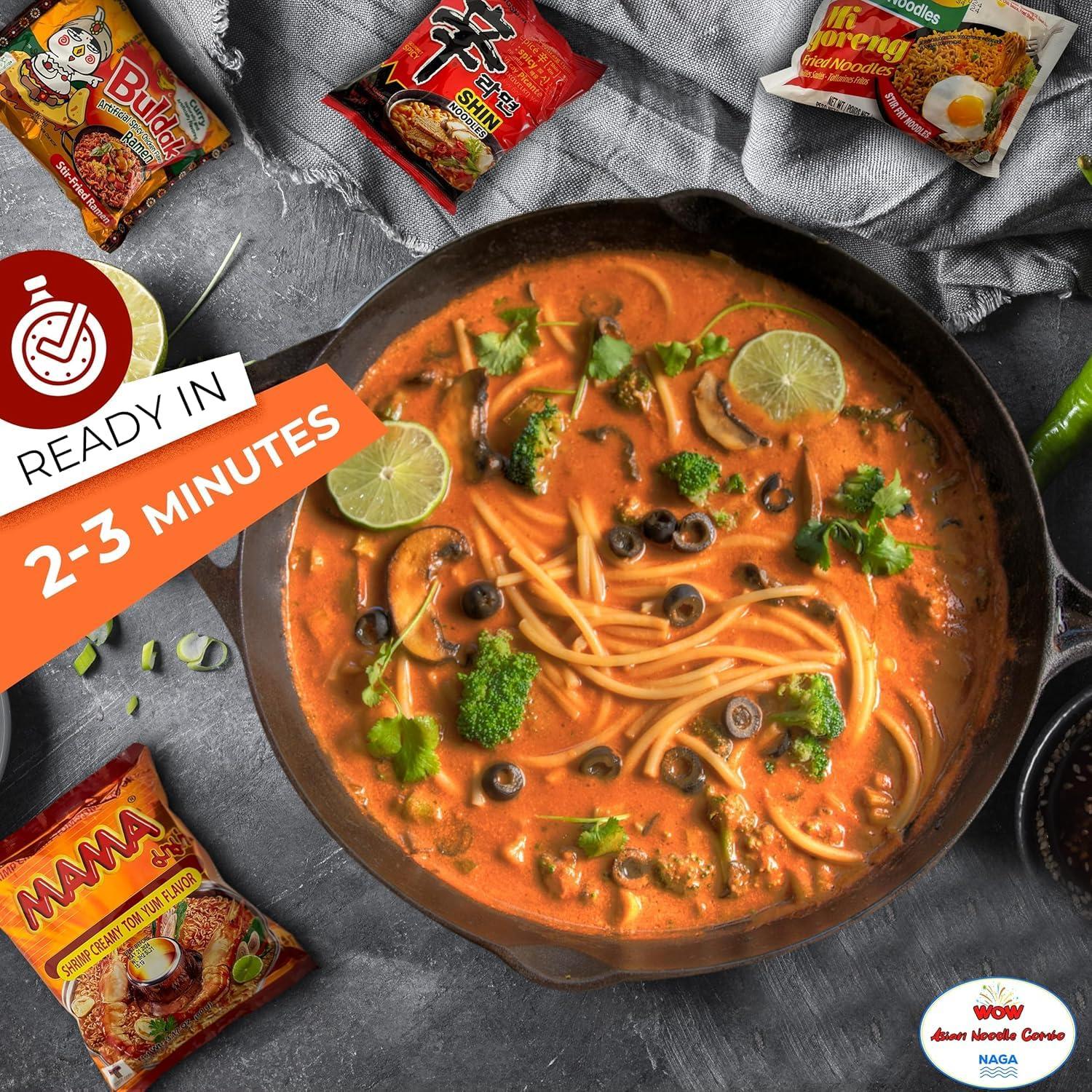 ZOTATO (30 Packs) Ramen Mystery Box - Global Flavor Adventure with a Mix of Spicy & Non-Spicy Noodles Bundle with Fun Recipe Book