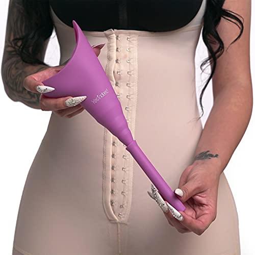 YESINDEED The Original YESINDEED Female Urination Device Silicone Funnel Urine Portable Urinal for Women Standing Up to Pee Reusable Easy to Clean, for After Surgery, Outdoor Activities +Extension Tube (Lilac)